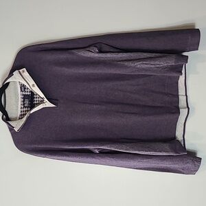 Nat Nast Luxury Originals Mens Large 1/4 Zip Mock Neck‎ Sweater Outdoor Cotton